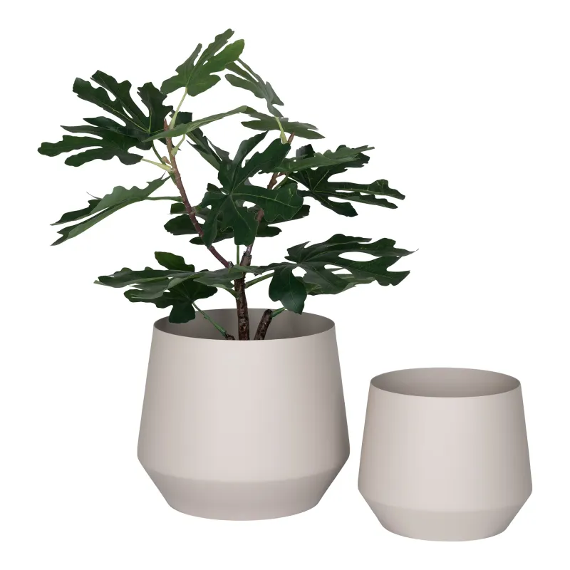 Trofa Blumentopf 2er-Set Stahl Sandfarben 2er-Set Trofa Blumentopf, Stahl, Sandfarben, ø20x16cm, ø25x21cm. Modern für Schweizer Zuhause.