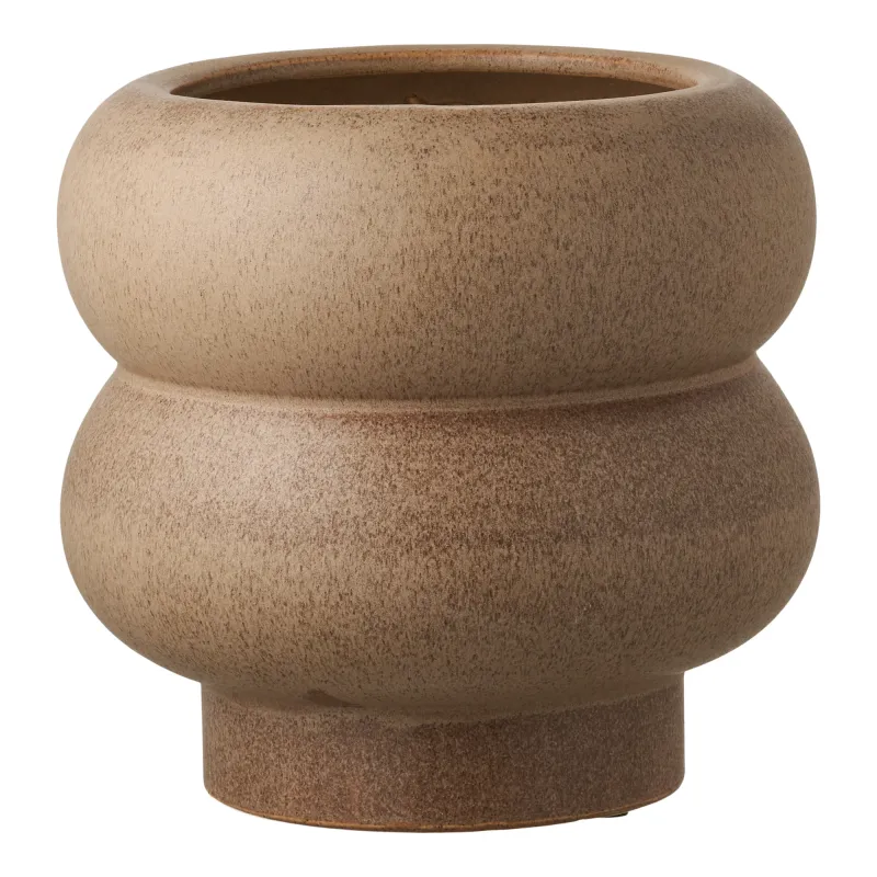 Blumentopf Pflanzentopf Keramik Braun Ø19x17,5 cm Blumentopf, Pflanzentopf, Keramik, braun, ø19x17,5cm. Modern für Schweizer Zuhause.
