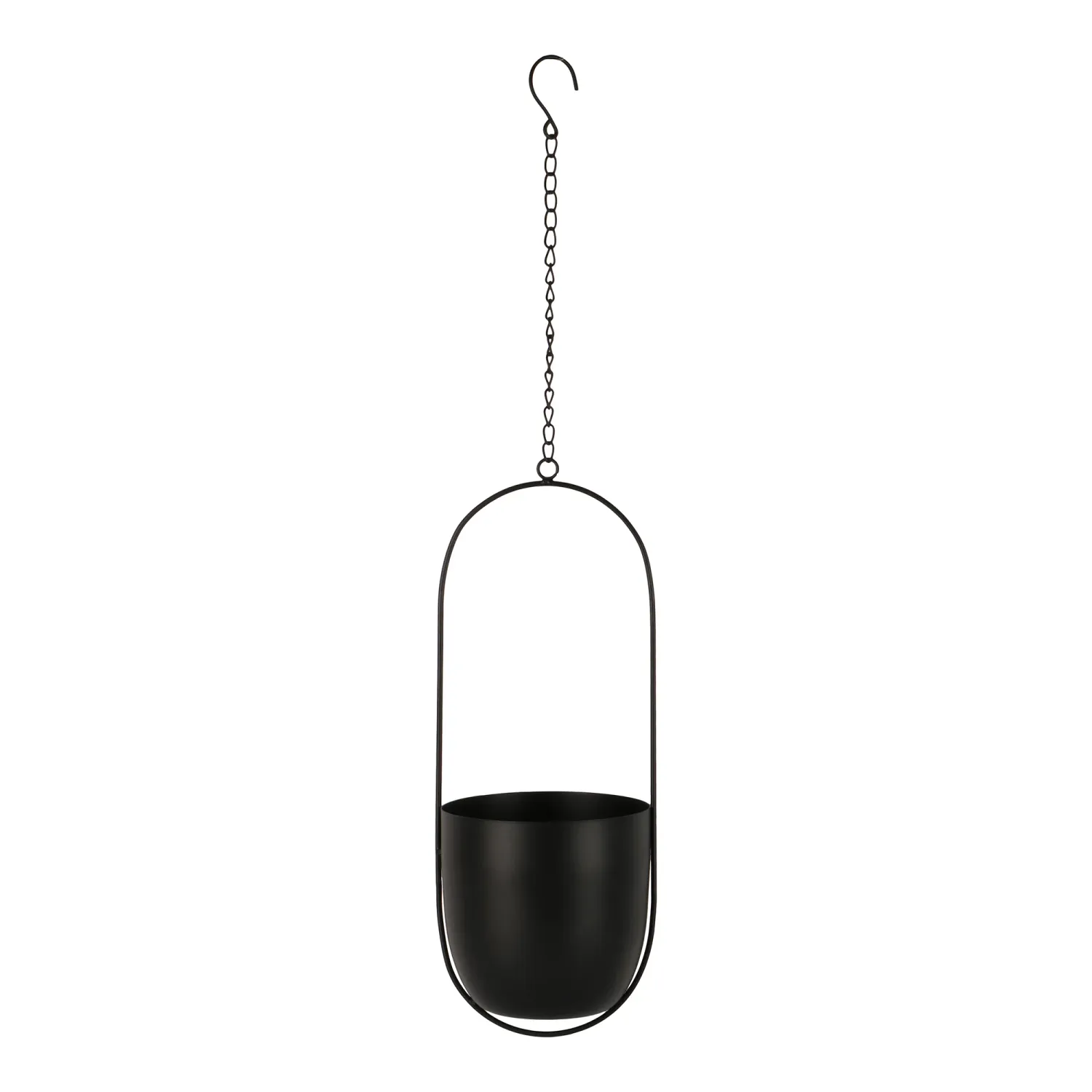 Celle Hängeblumentopf Metall Schwarz Kettenlänge 33 cm Celle Hängeblumentopf, Metall, schwarz, Kettenlänge 33cm, 15,5x14,5x37,5cm. Modern für Schweizer Zuhause.