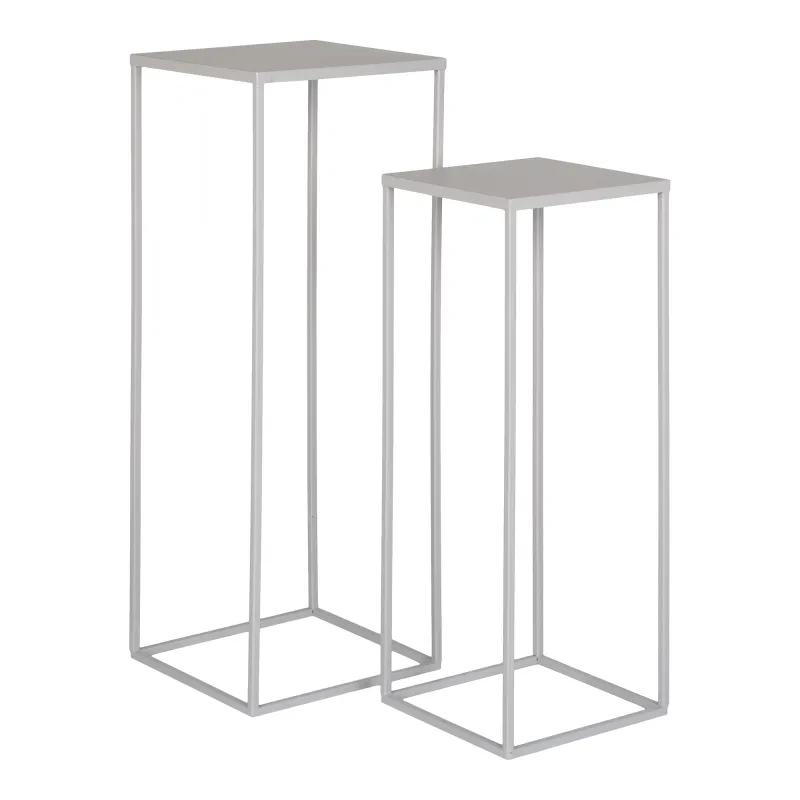 Beja Blumenständer 2er-Set Stahl Grau