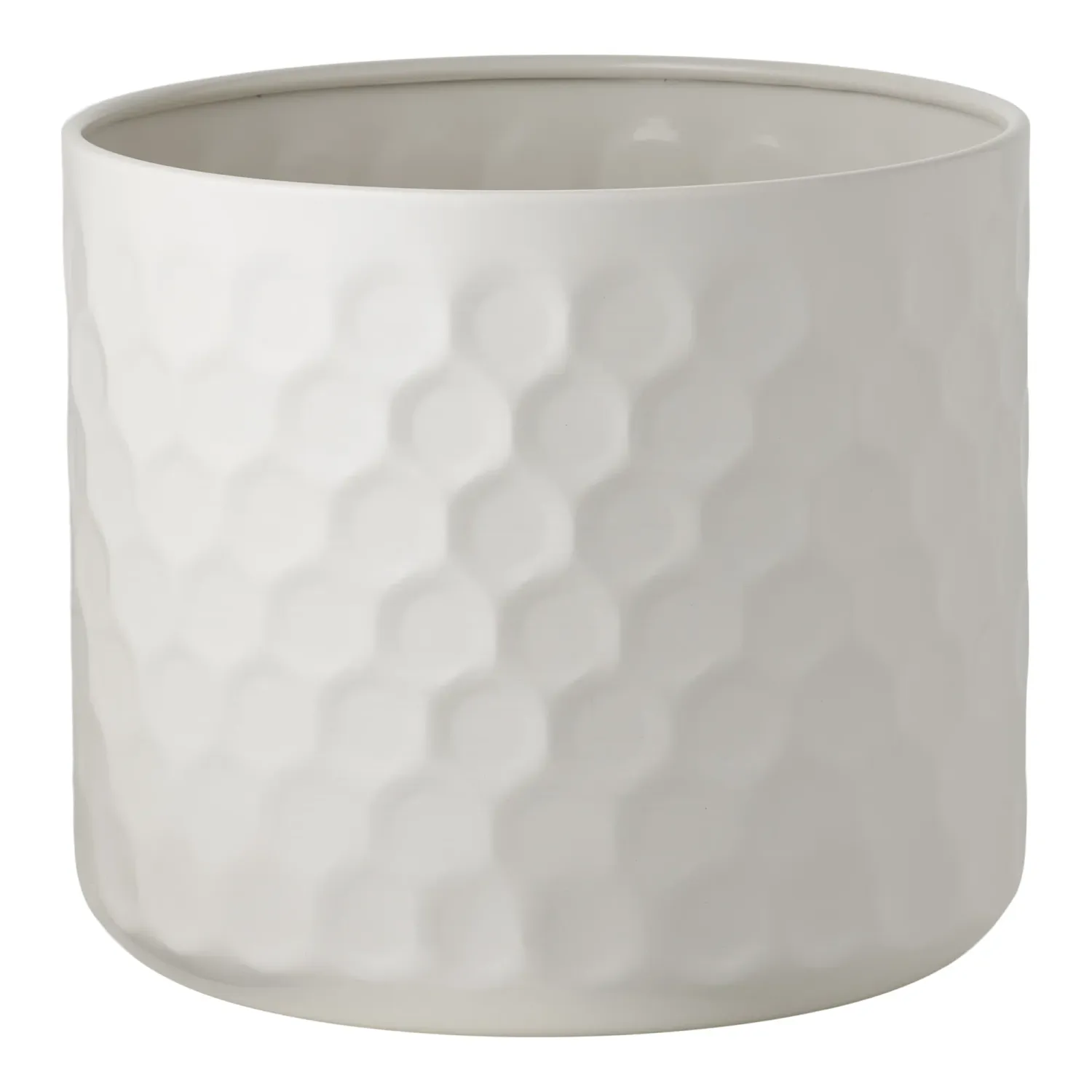Moderner Blumentopf Stahl Weiss Ø24,5x21 cm Blumentopf, Stahl, weiss, ø24,5x21cm. Modern für Schweizer Zuhause.