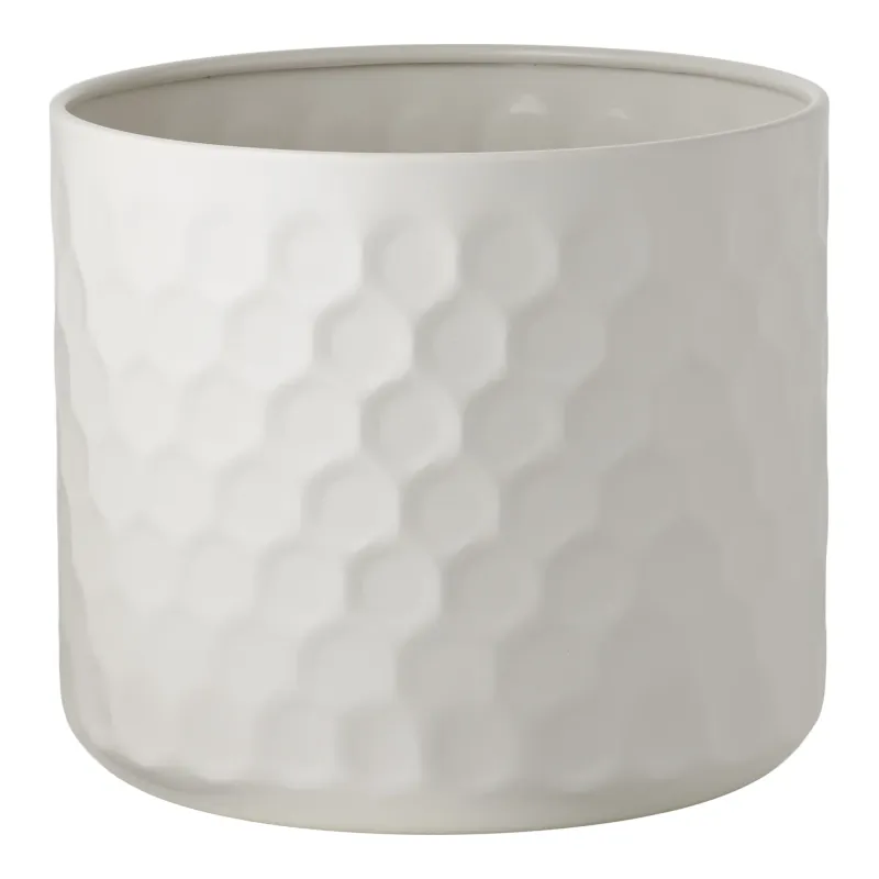 Moderner Blumentopf Stahl Weiss Ø24,5x21 cm Blumentopf, Stahl, weiss, ø24,5x21cm. Modern für Schweizer Zuhause.