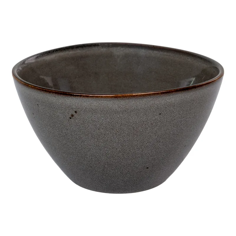 Selma Bowl Schale 4er-Set Keramik ø15x9 cm Grau/Braun Reaktive Glasur 4er-Set Selma Bowl, Schale, Keramik, grau/braun, ø15x9cm. Einzigartig für Schweizer Esstische.