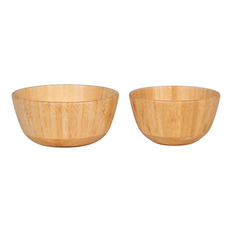 Chefalu Bowl Schüssel 2er-Set ø12,7x6,5cm, ø14,9x7cm Bambus Natur