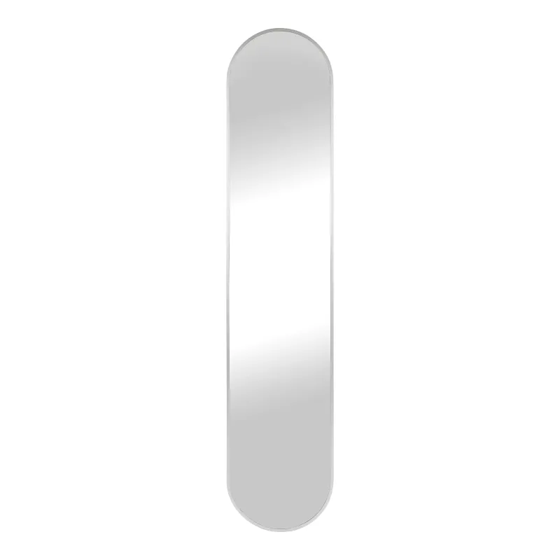 Hennetved grosser Wandspiegel, Aluminium, silber, 35x170cm. Modern für Schweizer Zuhause.