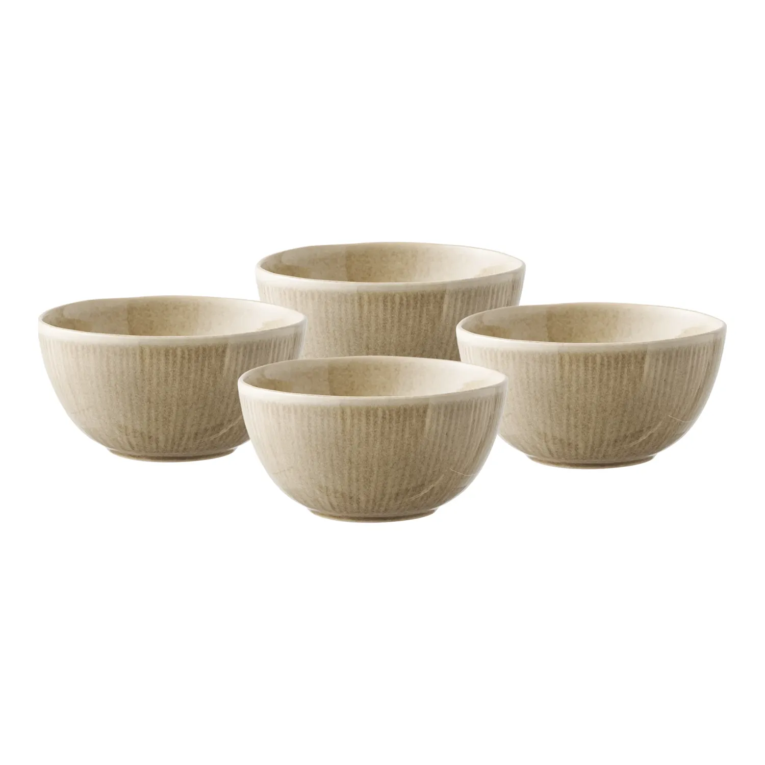4er-Set Viola Bowl, Schale, Keramik, beige, ø14,5x7cm. Einzigartig für Schweizer Esstische.