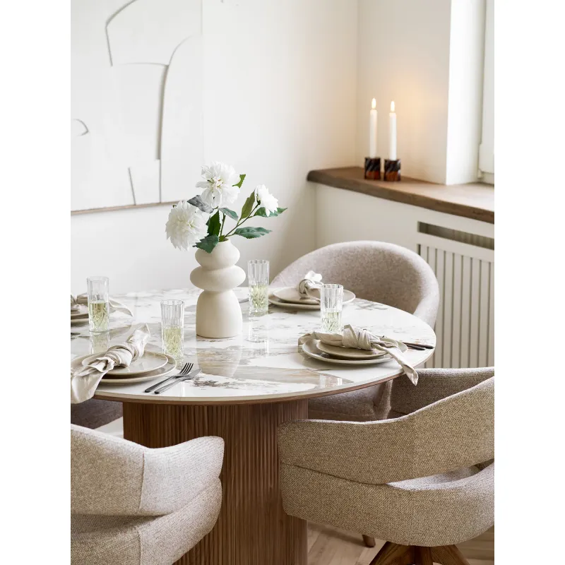 Viola Teller Essteller ø21 cm 4er-Set Keramik Beige Reaktive Glasur