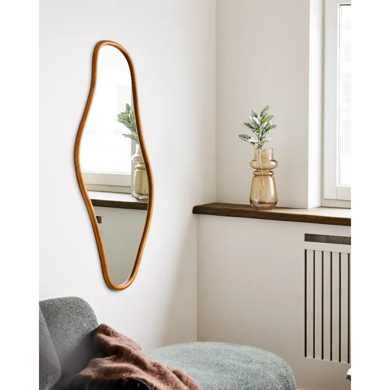 Brandsby dekorativer Spiegel Kiefernholz Natur 60x120 cm