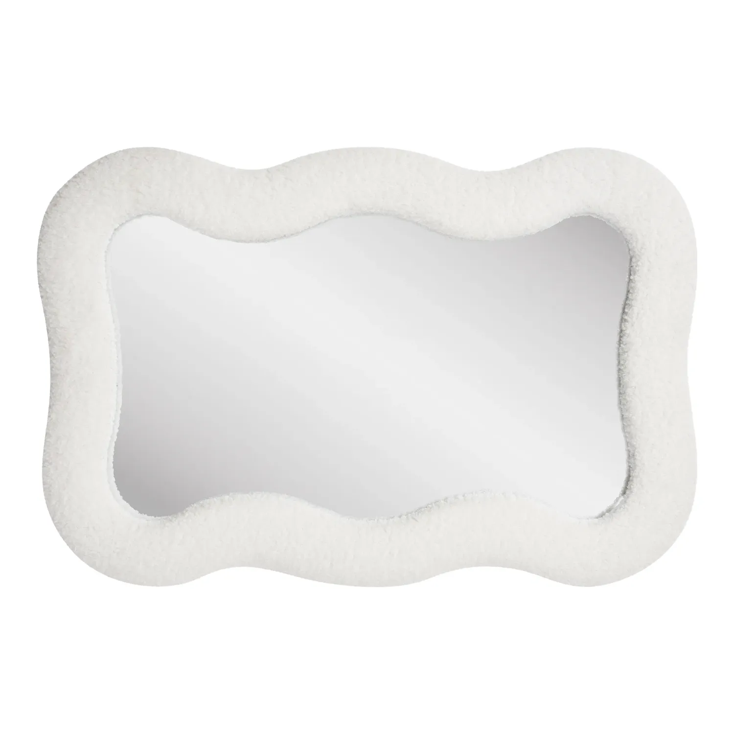 Bosaro-Spiegel Teddy Weiss Organische Form 80x54 cm Bosaro-Spiegel, Teddy-Spiegel, weiss, 80x54cm. Verspielt für Schweizer Zuhause.