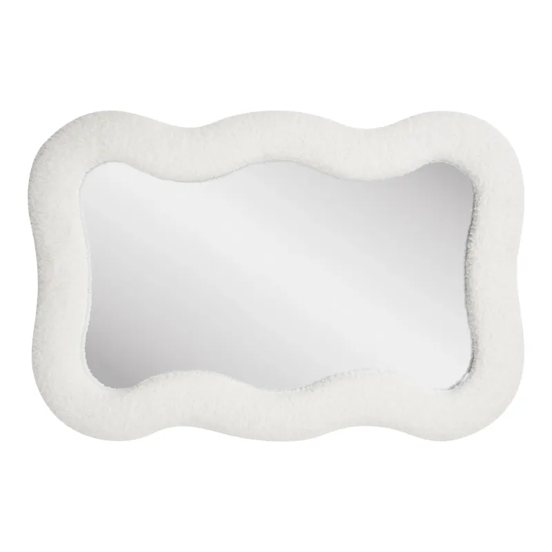 Bosaro-Spiegel, Teddy-Spiegel, weiss, 80x54cm. Verspielt für Schweizer Zuhause.
