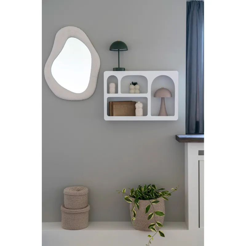 Bosa Spiegel Teddy Weiss Organische Form 46,5x61 cm