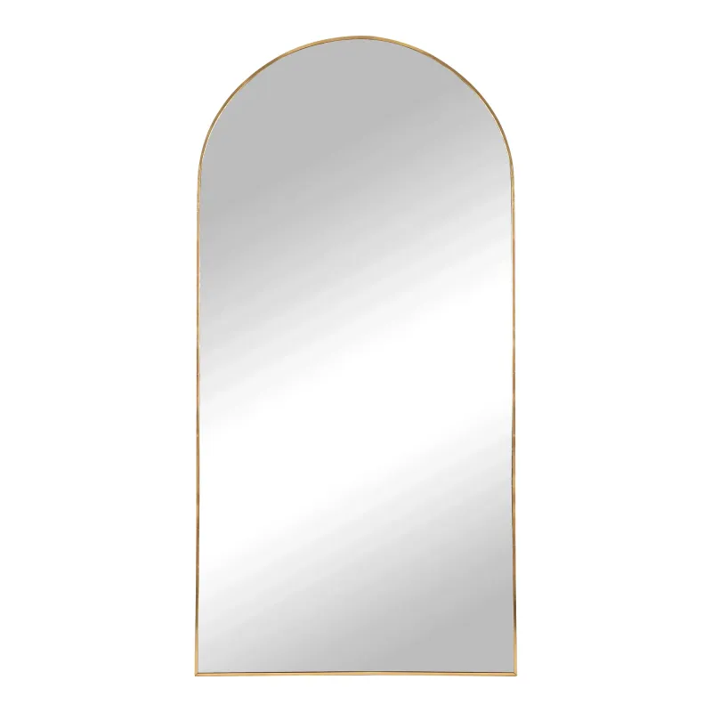 Madrid Mirror, Spiegel, Aluminium, Messingoptik, 90x180cm. Modern für Schweizer Zuhause.