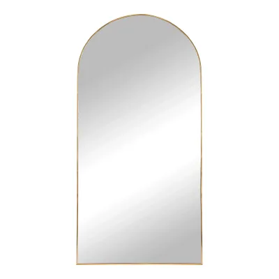Madrid Mirror, Spiegel, Aluminium, Messingoptik, 90x180cm. Modern für Schweizer Zuhause.
