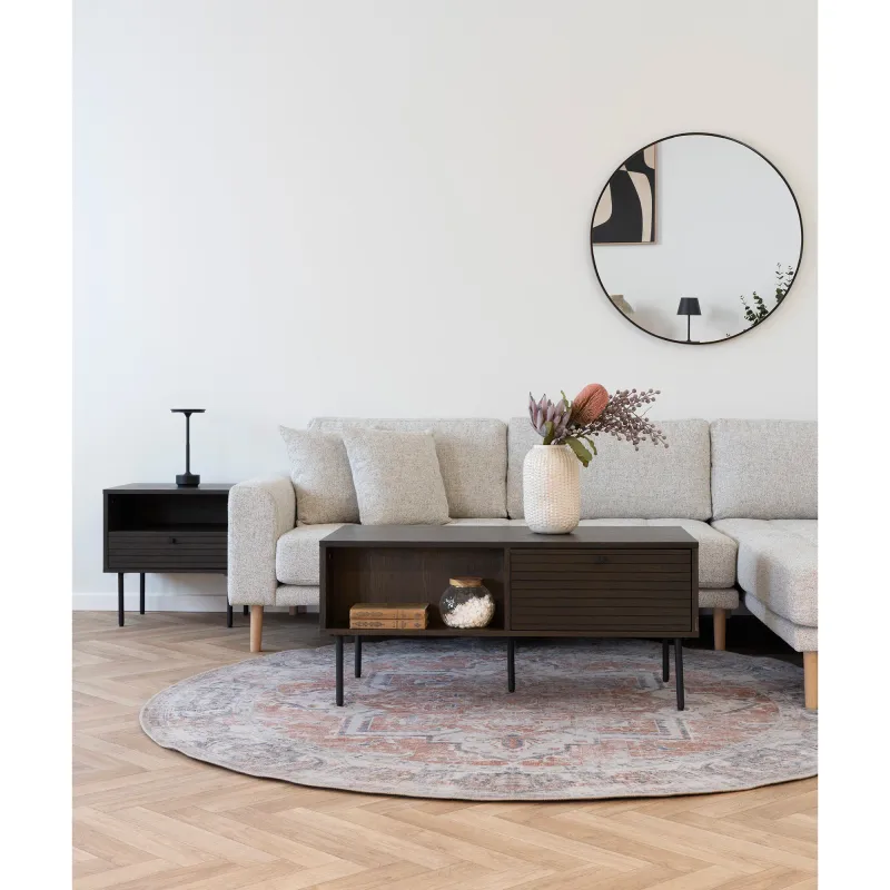 Madrid Mirror Spiegel Aluminium Schwarz Ø80 cm