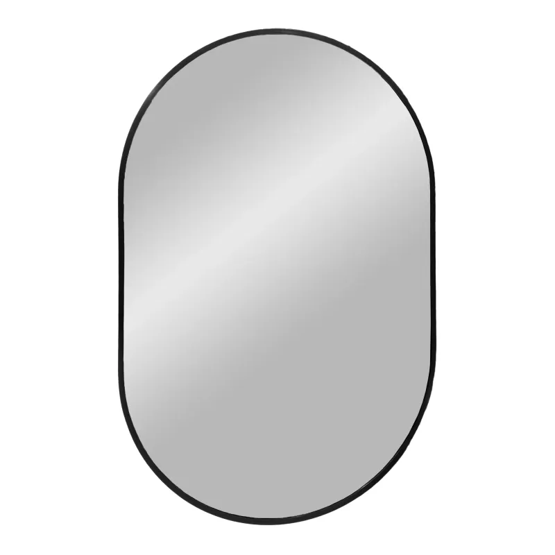 Madrid Mirror, Spiegel, Aluminium, schwarz, 50x80cm. Modern für Schweizer Zuhause.
