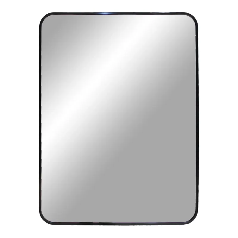 Madrid Mirror, Spiegel, Aluminium, schwarz, 50x70cm. Modern für Schweizer Zuhause.