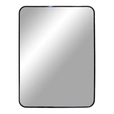 Madrid Mirror, Spiegel, Aluminium, schwarz, 50x70cm. Modern für Schweizer Zuhause.
