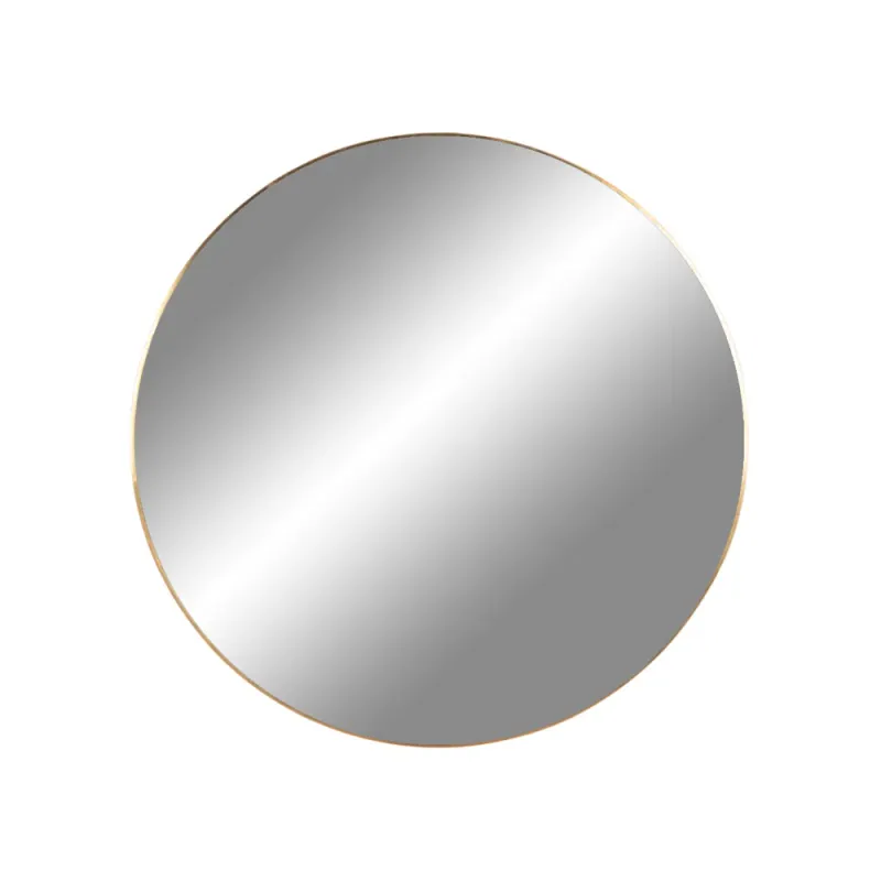Jersey Mirror, Spiegel, Stahl, Messingoptik, ø60cm. Modern für Schweizer Zuhause.