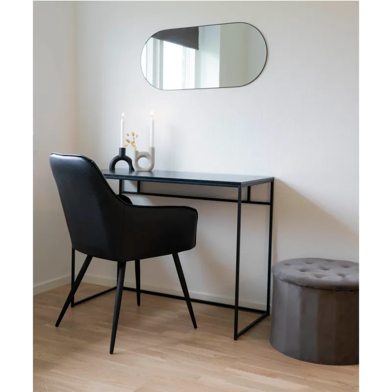 Jersey Mirror Spiegel Stahl Schwarz 35x80 cm