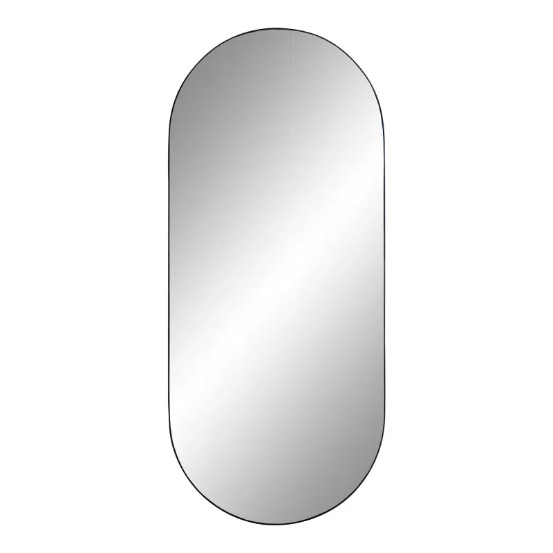 Jersey Mirror, Spiegel, Stahl, schwarz, 35x80cm. Modern für Schweizer Zuhause