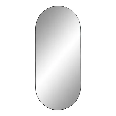 Jersey Mirror, Spiegel, Stahl, schwarz, 35x80cm. Modern für Schweizer Zuhause