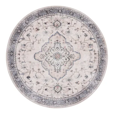 Havana-Teppich Rund Cremeweiss/Beige/Staubblau Ø200 cm Havana-Teppich, cremeweiss/beige/staubblau, Ø200cm. Stilvoll für Schweizer Wohnräume.