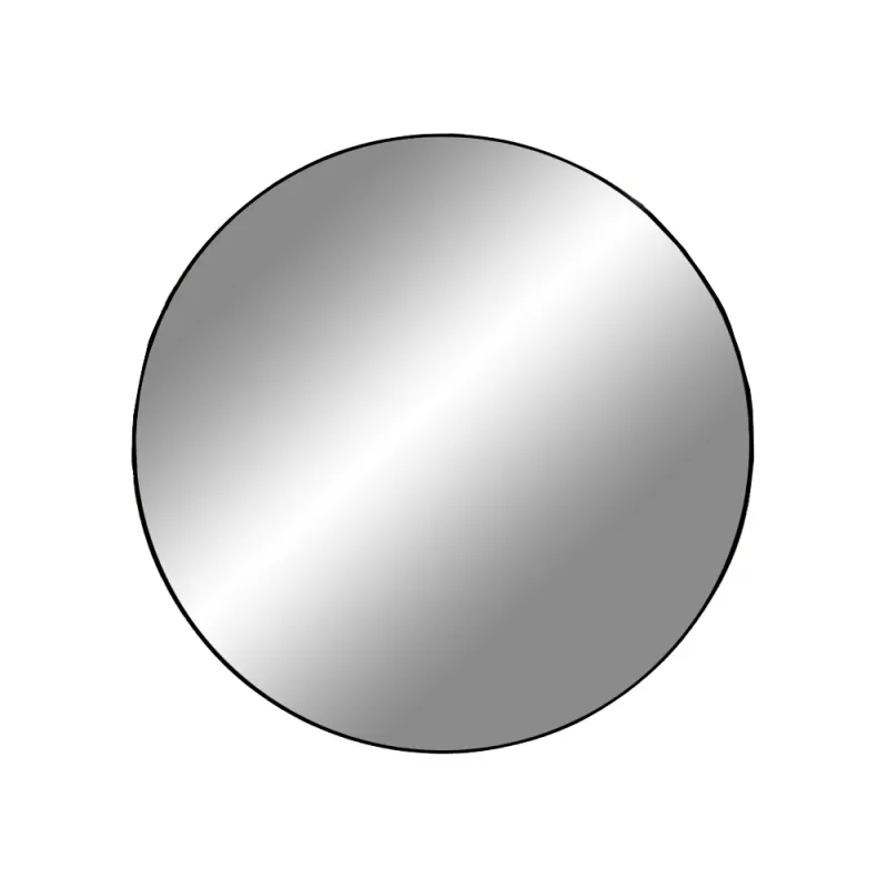 Jersey Mirror, Spiegel, Stahl, schwarz, ø60cm. Modern für Schweizer Zuhause.