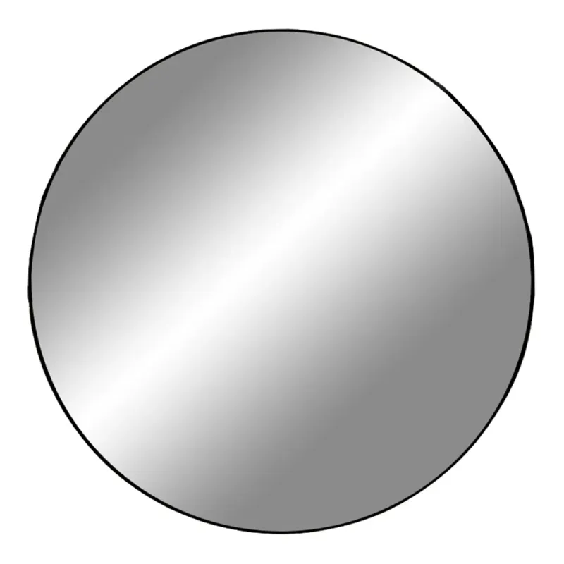 Jersey Mirror, Spiegel, Stahl, schwarz, ø100cm. Modern für Schweizer Zuhause.