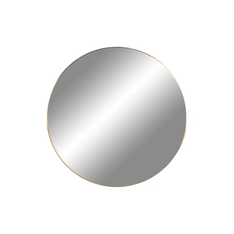 Jersey Mirror, Spiegel, Stahl, Messingoptik, ø40cm. Modern für Schweizer Zuhause.