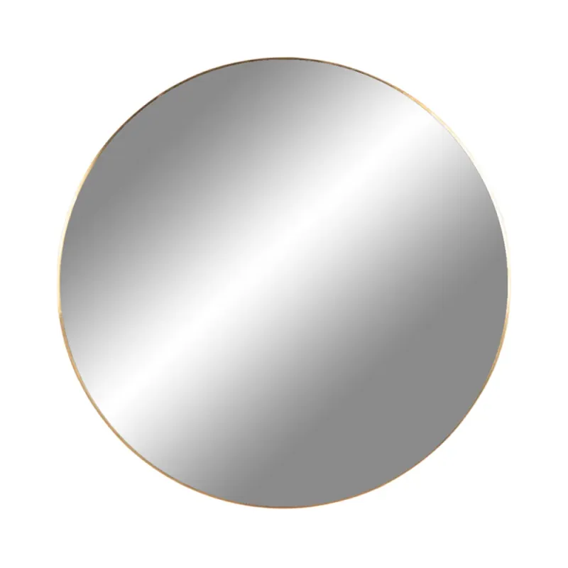 Jersey Mirror, Spiegel, Stahl, Messingoptik, ø80cm. Modern für Schweizer Zuhause.