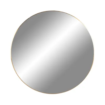 Jersey Mirror, Spiegel, Stahl, Messingoptik, ø80cm. Modern für Schweizer Zuhause.