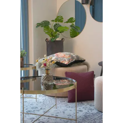 Jersey Mirror Spiegel Stahl Messingoptik Ø80 cm