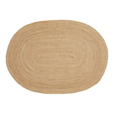 Bombay-Teppich Geflochtene Jute Naturfarben 140x200 cm Bombay-Teppich, geflochtene Jute, naturfarben, 140x200cm. Natürlicher Charme für Schweizer Wohnräume.
