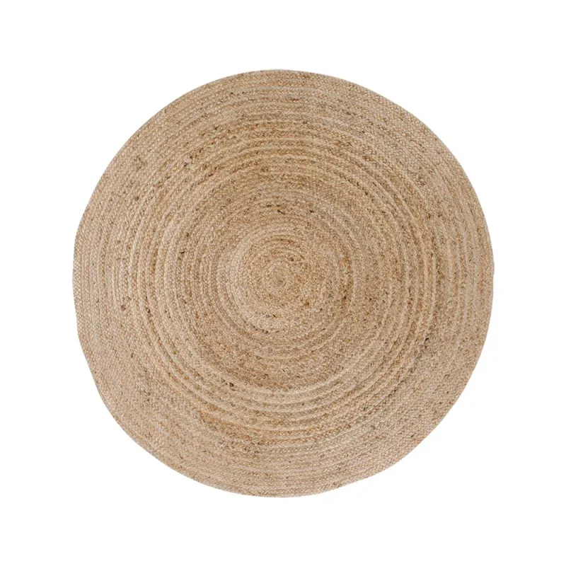 Bombay-Teppich Rund Geflochtene Jute Natur Ø120 cm Bombay-Teppich, geflochtene Jute, natur, ø120cm. Natürlicher Charme für Schweizer Wohnräume.
