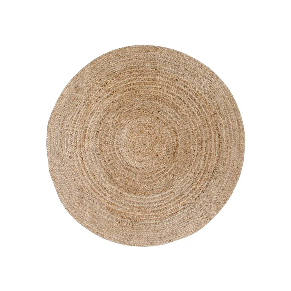 Bombay-Teppich Rund Geflochtene Jute Naturfarben Ø90 cm Bombay-Teppich, geflochtene Jute, naturfarben, ø90cm. Natürlicher Charme für Schweizer Wohnräume.
