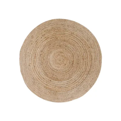Bombay-Teppich Rund Geflochtene Jute Naturfarben Ø90 cm Bombay-Teppich, geflochtene Jute, naturfarben, ø90cm. Natürlicher Charme für Schweizer Wohnräume.