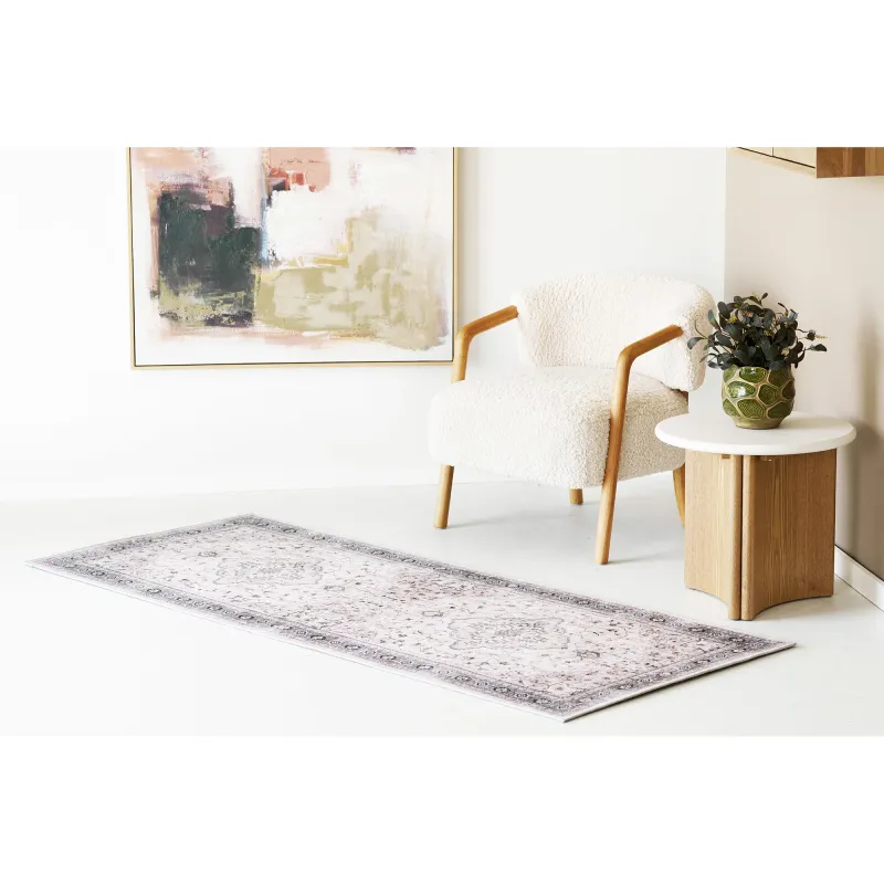 Flurläufer, Teppich Havanna Cremeweiss/Beige/Staubblau 80x200 cm
