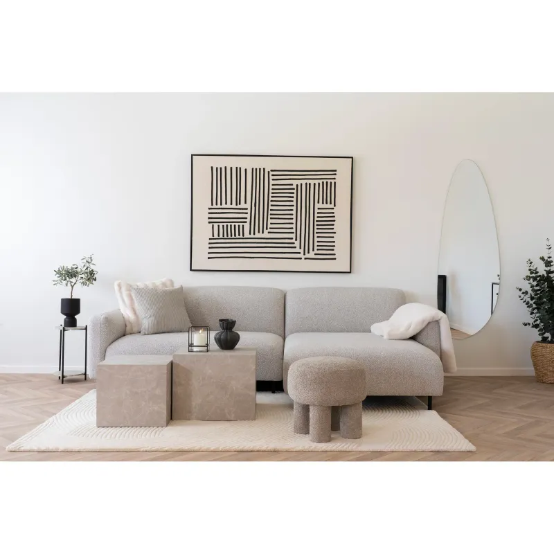 Pune Rug Handgetufteter Teppich Elfenbeinfarben 160x230 cm