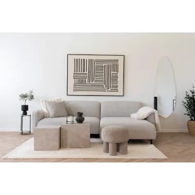 Pune Rug Handgetufteter Teppich Elfenbeinfarben 160x230 cm