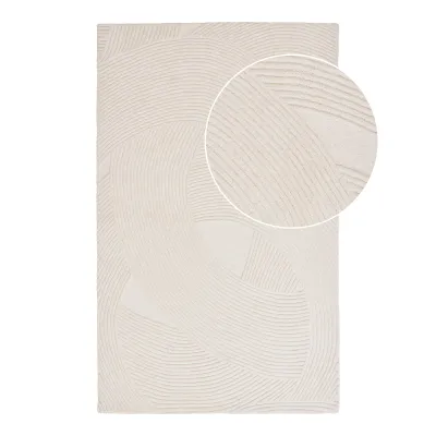 Pune Rug Handgetufteter Teppich Elfenbeinfarben 200x300 cm Pune Rug Teppich, handgetuftet, elfenbeinfarben, 200x300cm. Luxuriös für Schweizer Wohnräume.