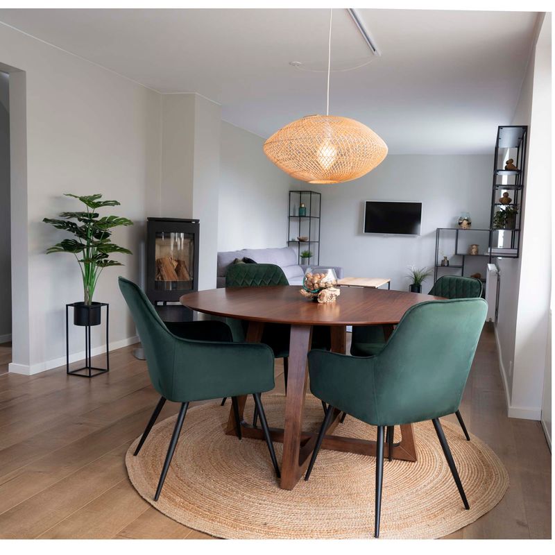 Bombay-Teppich Rund Geflochtene Jute Natur Ø180 cm