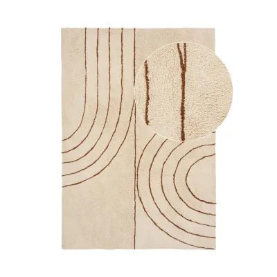 Tampa Rug Teppich Baumwolle Muster Beige 160x230 cm Tampa Rug Teppich, Baumwolle mit Muster, beige, 160x230cm. Stilvoll für Schweizer Wohnräume.