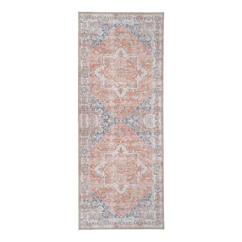 Flurläufer, Teppich Orange/Blau 80x200 cm Flurläufer Havanna, orange/blau, 80x200cm. Stilvoll für Schweizer Flure.