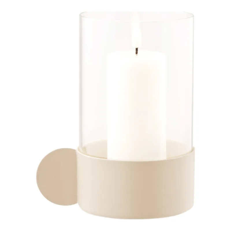 Sturmkerzenhalter Windlicht Glas/Metall Beige 10x13,5x16,5 cm Sturmkerzenhalter, Windlicht-Kerzenhalter, Glas/Metall, beige, 10x13,5x16,5cm. Gemütlich für Schweizer Zuhause.
