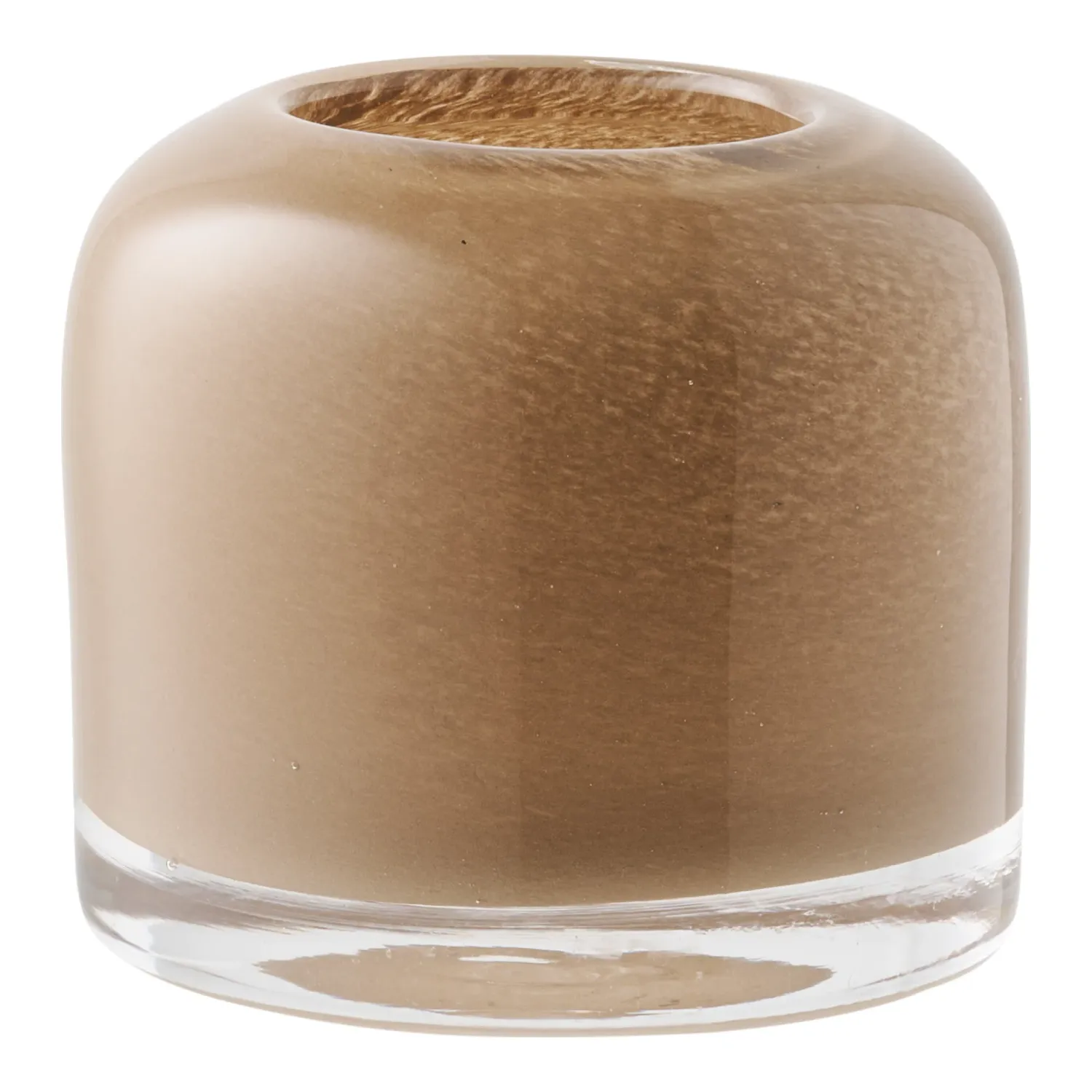 Kerzenhalter Kerzenständer Mundgeblasenes Glas Braun Ø8x7,5 cm Kerzenhalter, Kerzenständer, mundgeblasenes Glas, braun, ø8x7,5cm. Einzigartig für Schweizer Zuhause.