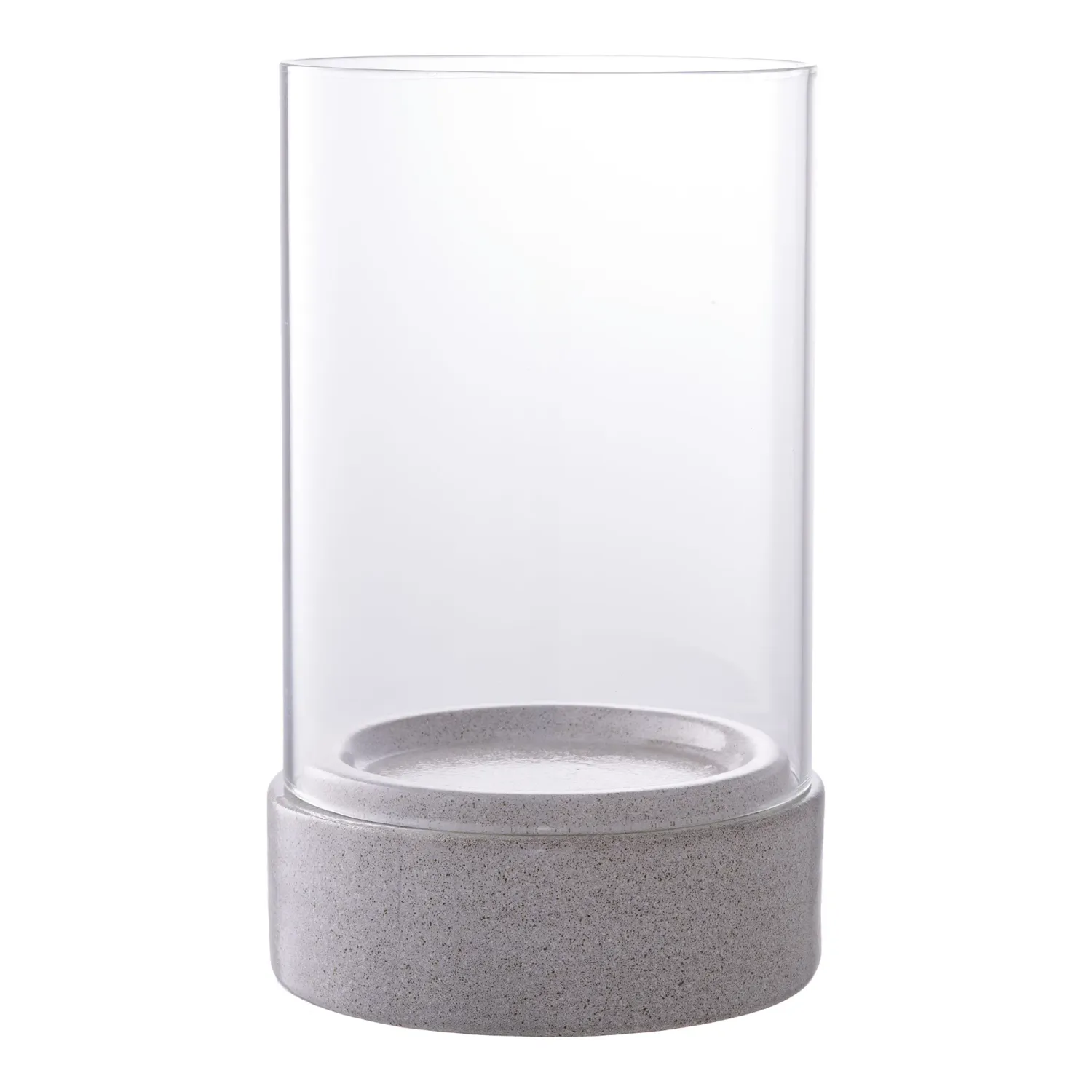Windlicht-Kerzenhalter Keramik/Glas Grau 16x25,5 cm Windlicht-Kerzenhalter, Keramik/Glas, grau, 16x25,5cm. Modern für Schweizer Zuhause.