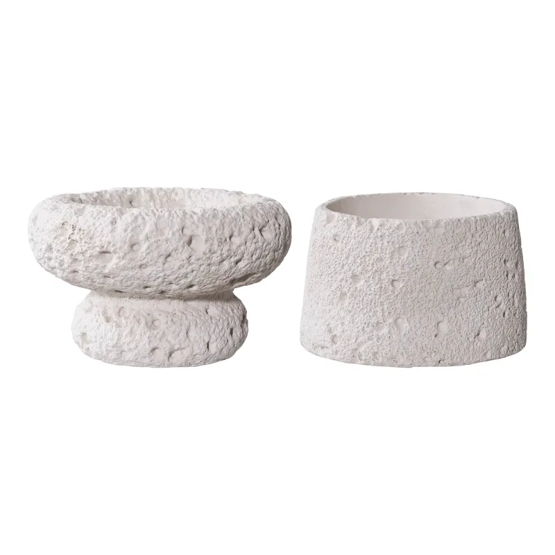 Kerzenhalter Kerzenständer 2er-Set Zement Grau Kerzenhalter, Kerzenständer, Zement, grau, 2er-Set. Modern für Schweizer Zuhause.