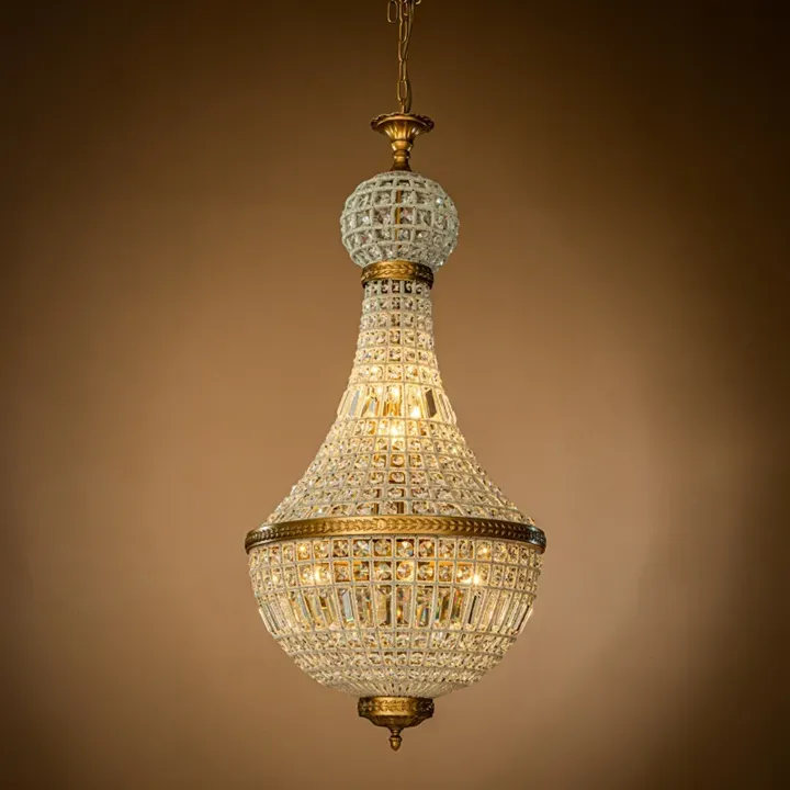 Kronleuchter Bombay Gold Eisen & Glas 110 cm
