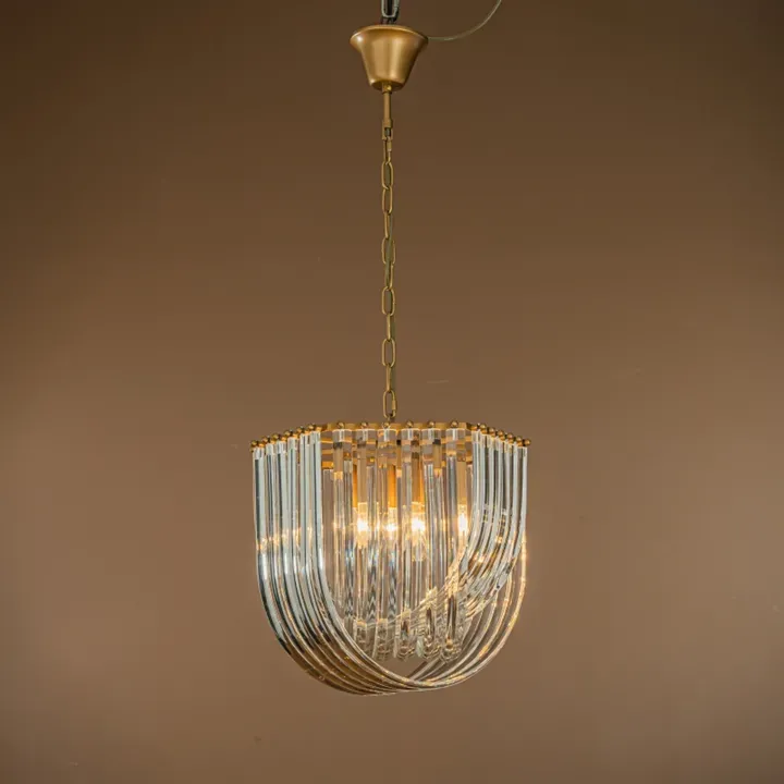 Kronleuchter Chelsea Gold Eisen & Glas 41 cm
