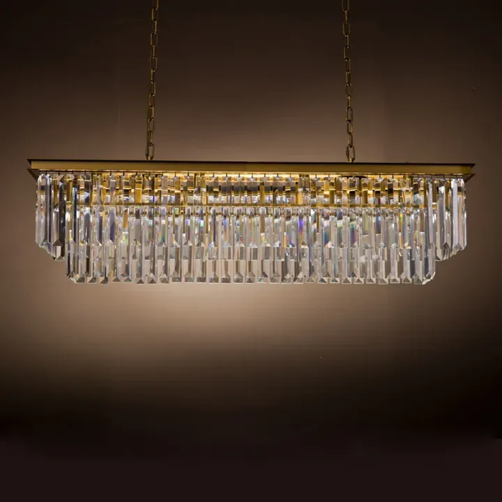 Kronleuchter Hilton Gold Eisen & Glas 125 cm